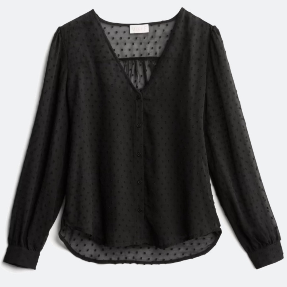 Mayah Swiss Dot Chiffon Blouse